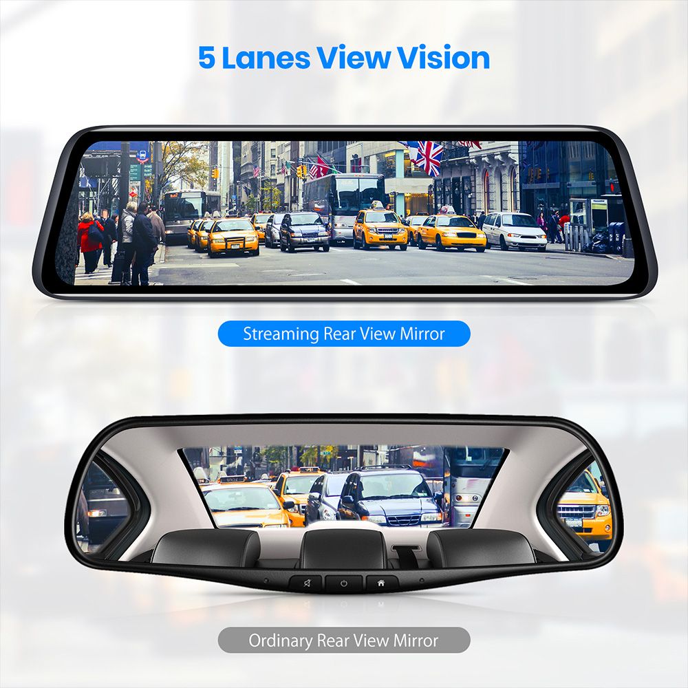 V5 Pro 1080P Rear View Mirror Dash Cam with Full HD & GPS – AUTO-VOX
