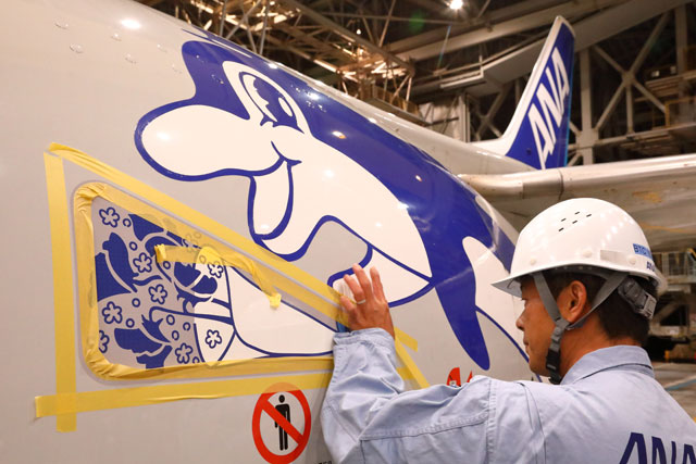 1/200 B737-500 ANA 全日空 JA307K 退役記念装飾 1/200 B737-500 ANA