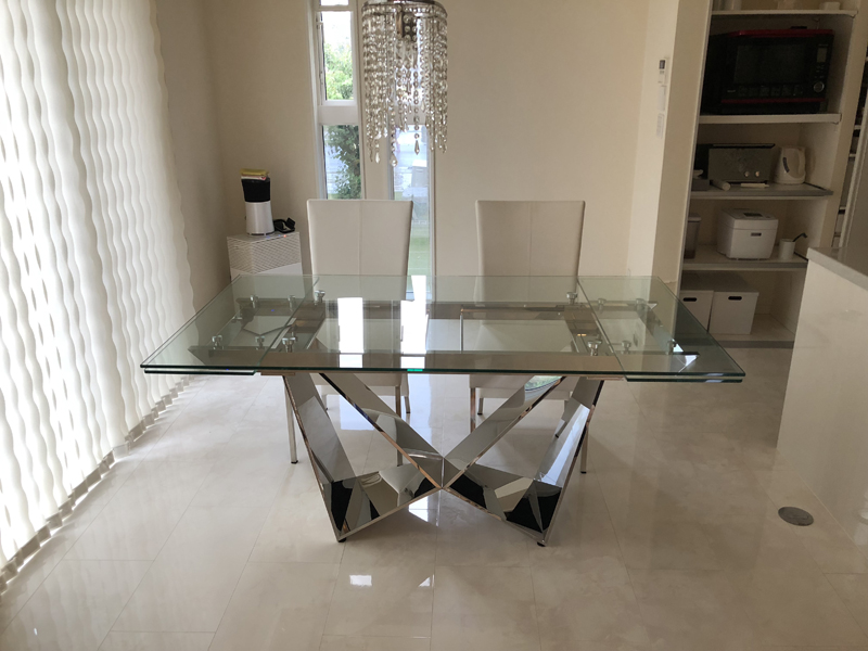Stella divano】CT260 伸長式ガラステーブル 最長220cm – AVITUS