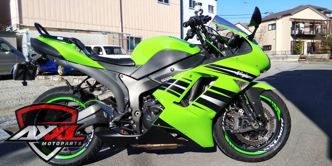 ZX-6Rに72Tのビッグリアスプロケット装着！スタントやショーに！| AxxL