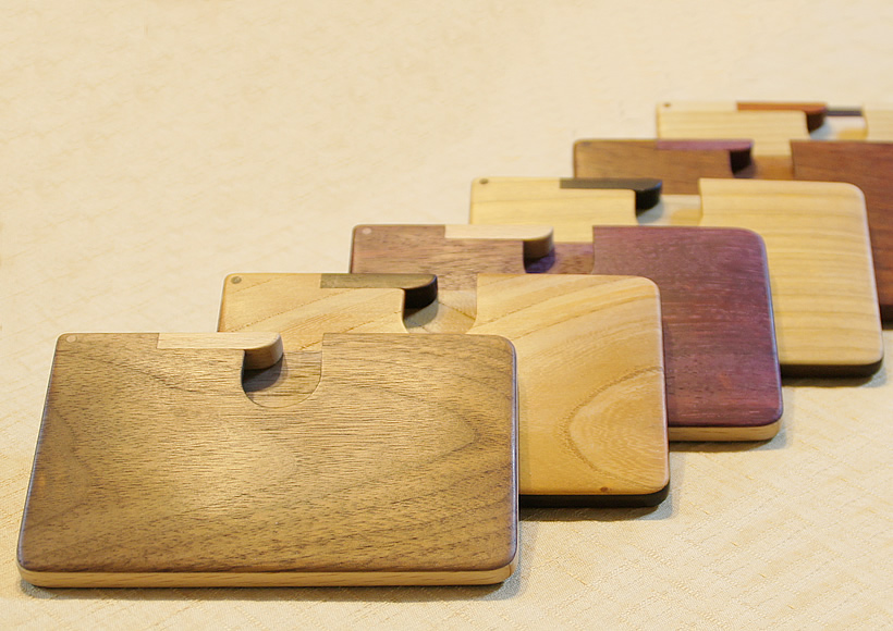 綿繰り機・糸紡ぎ機・木の名刺入れ・木のカレンダー｜bolly木工房