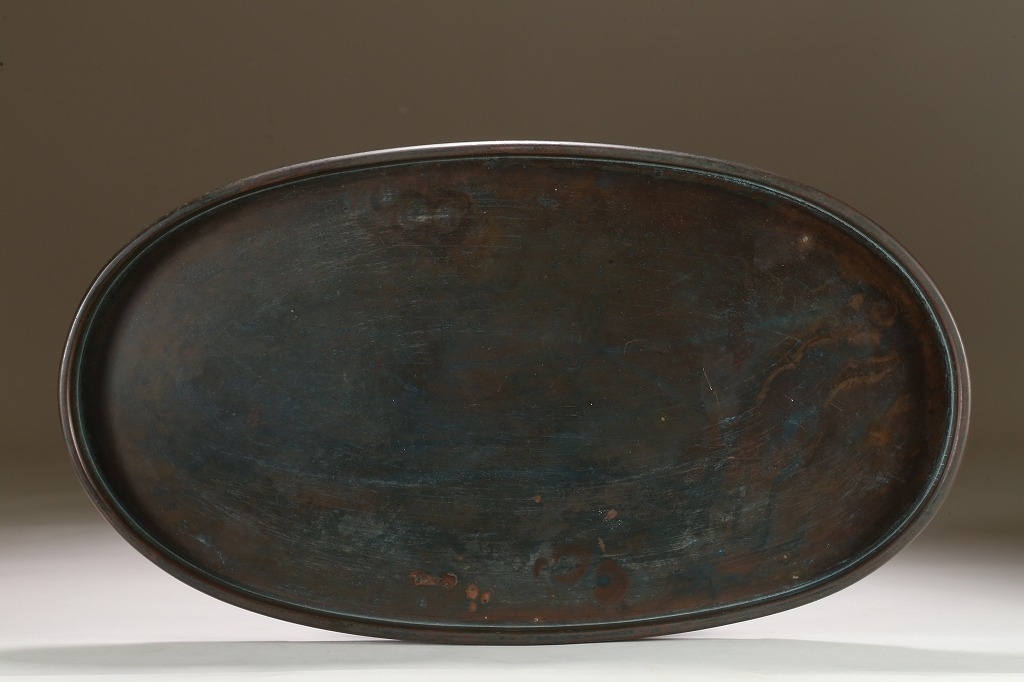 鋳銅楕円水盤 | 雨竹亭オンラインショップ