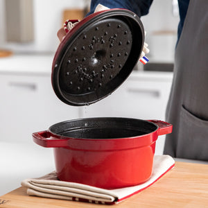 Staub Round Cocotte / Cherry | Borough Kitchen