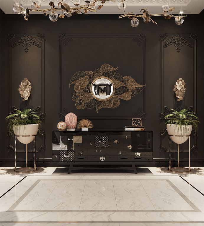 Mondrian Black Sideboard | Boca do Lobo Exclusive Design