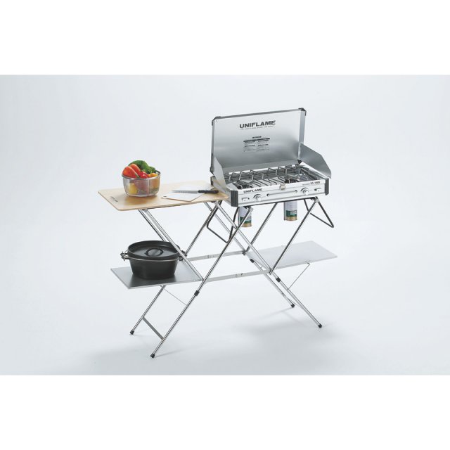 価格見直し】ユニフレーム キッチンスタンドⅡ（WOOD） おまけ付き