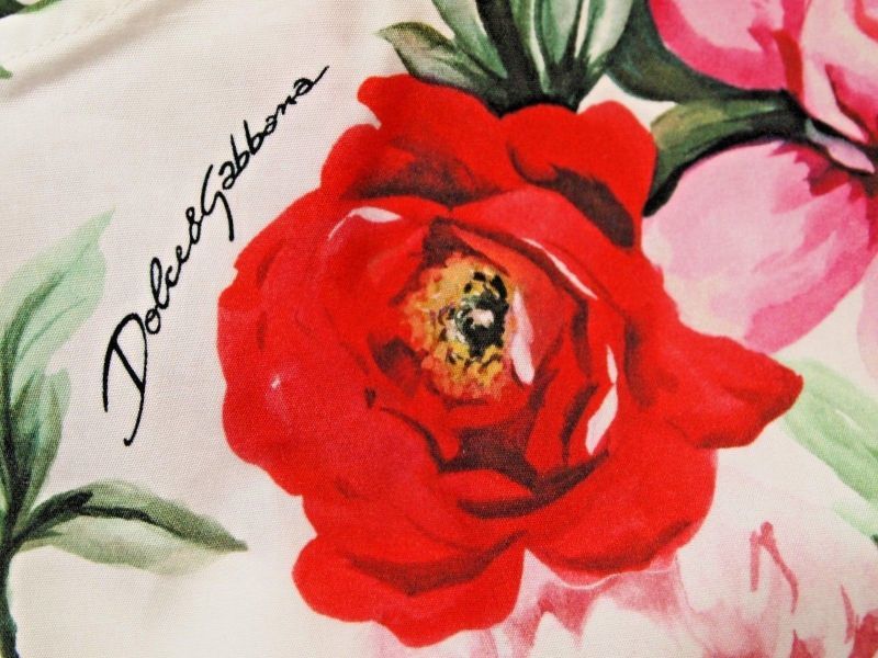 Dolce & Gabbana ドルチェ＆ガッバーナ ローズ柄 Poplin Dress