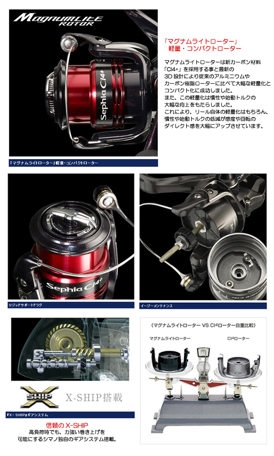 SHIMANO/シマノ 12 Sephia CI4+/12 セフィアCI4+ C3000HGS - 【バス