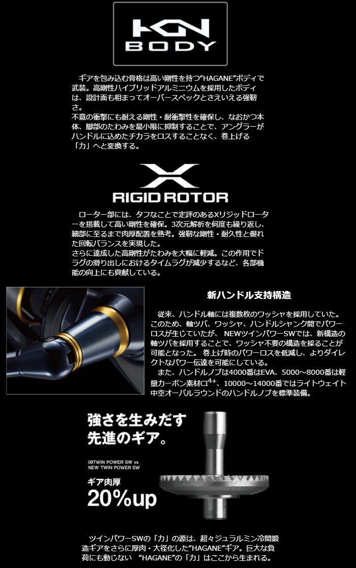 シマノ(SHIMANO) ツインパワー(TWIN POWER) SW 5000XG - 【バス
