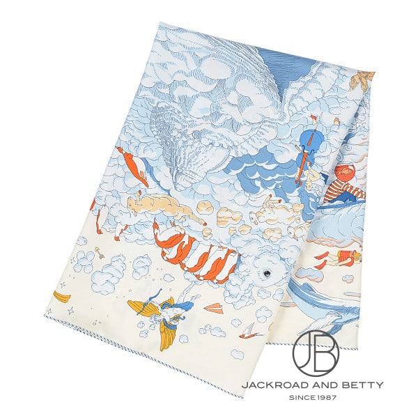 カレ90 私の雲 ホワイト 白[] Carre90 Sur Mon Nuage | エルメス 新品