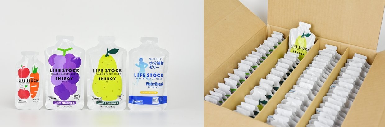 世界初の5年長期保存を実現した災害備蓄ゼリー「LIFE STOCK（株式会社