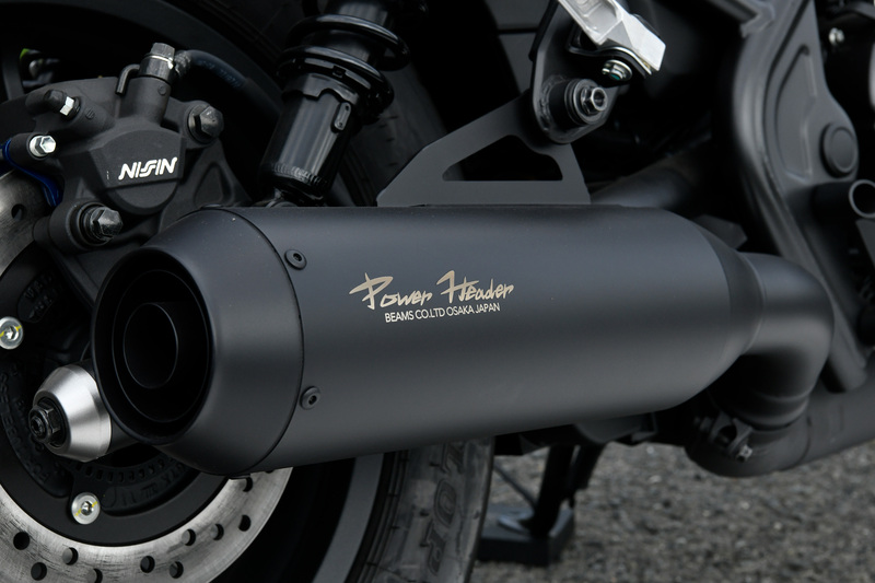 パワーヘッダー RS マットブラック スリップオン：レブル250：政府認証