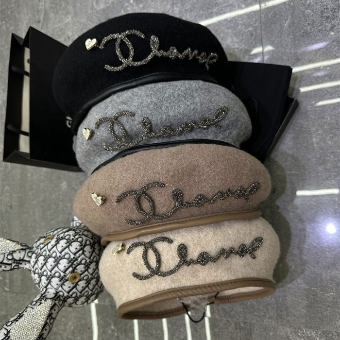 ブランド シャネル レディース ベレー帽 帽子 Chanel ウール 毛 暖かい