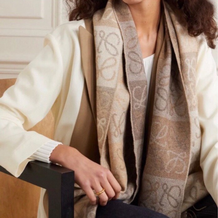 LOEWE ロエベ モヘア ストール マフラー ターコイズブルー 大判 楽天