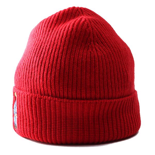 ポロ刺繍入り赤ニット帽 ラルフローレン ポロベア ニット帽 レッド