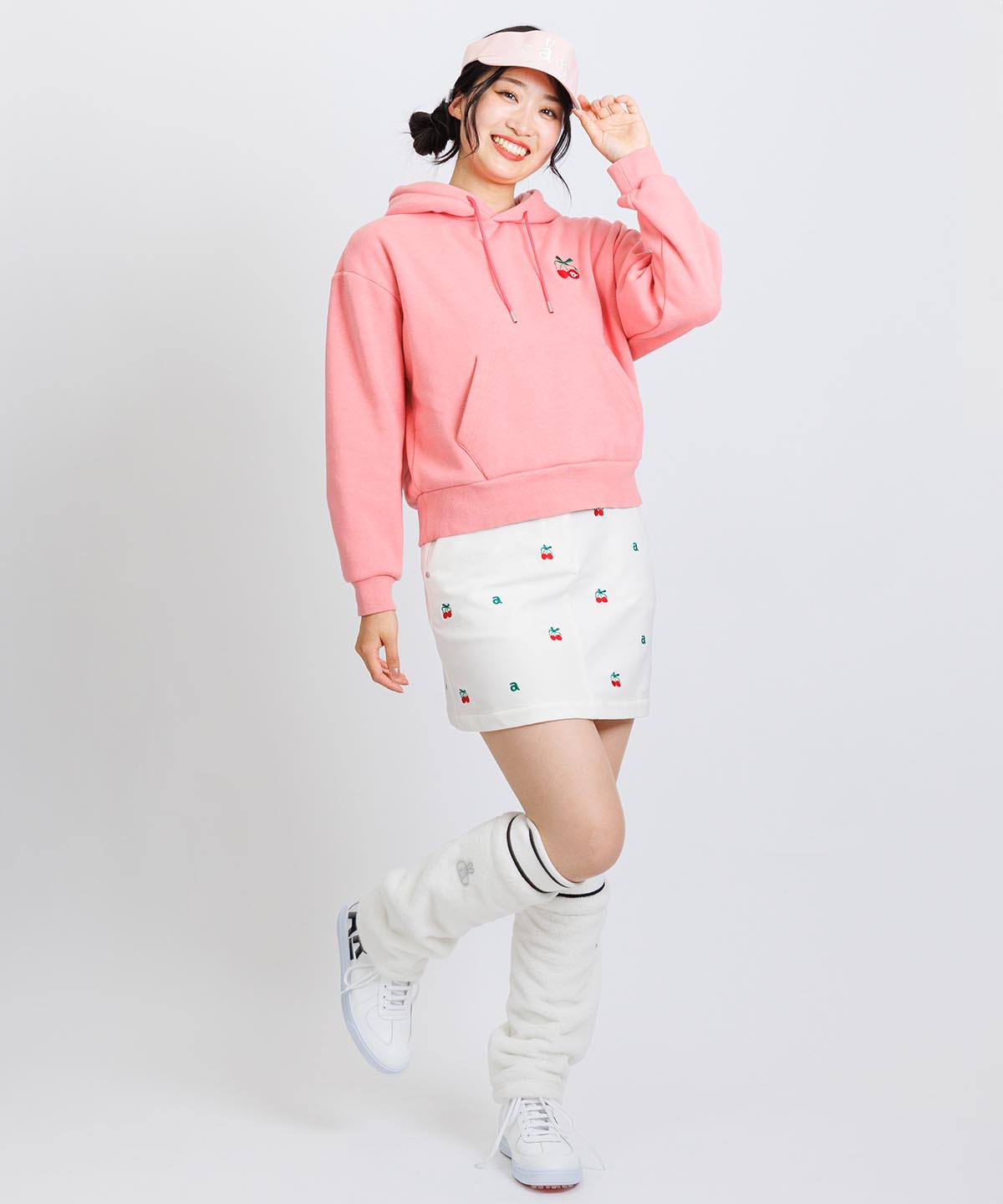 チェリー柄裏起毛パーカー|アルチビオ - ゴルフウェアや婦人服通販