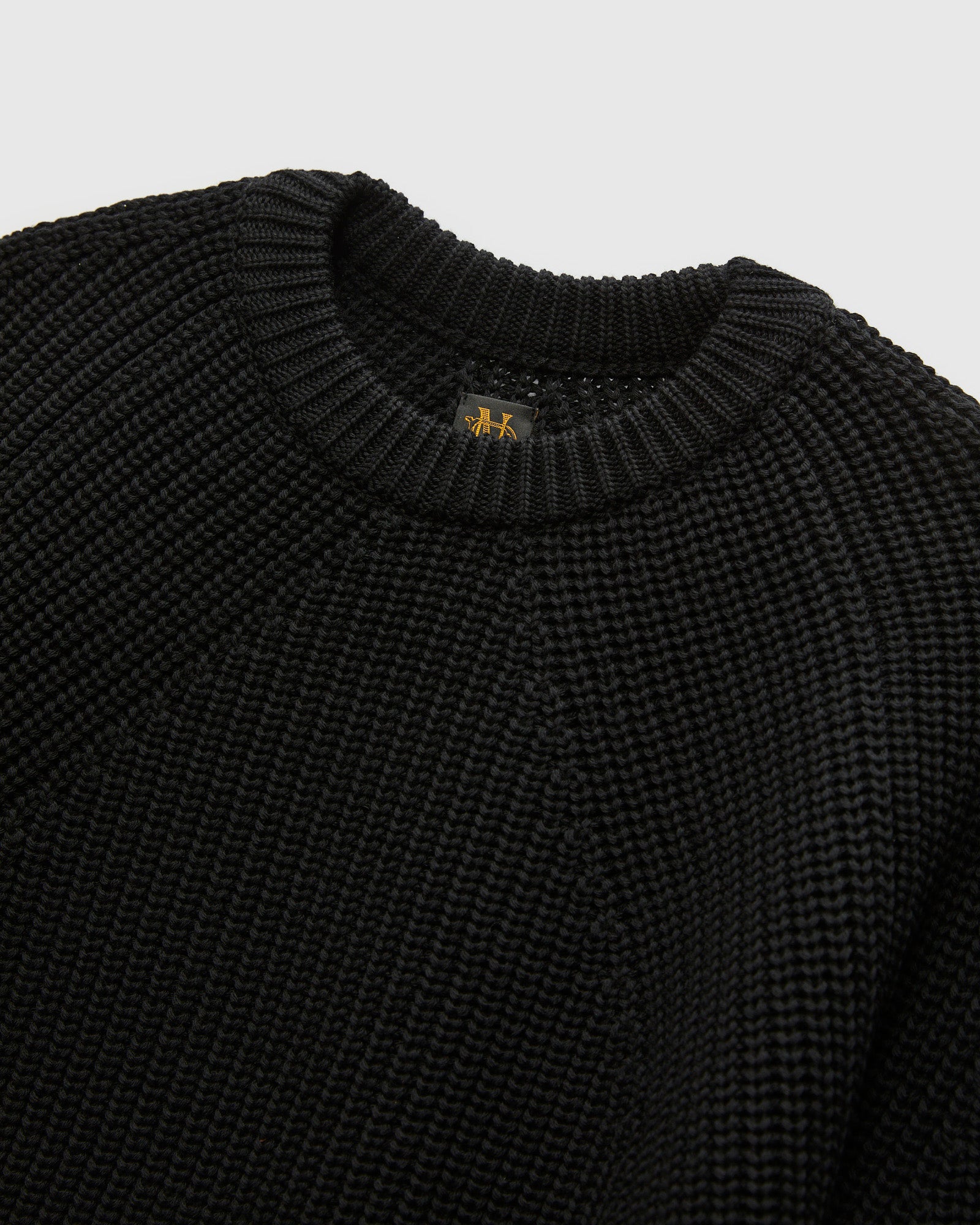 Signature Knit Wool Crewneck in Black – Blue Owl Workshop