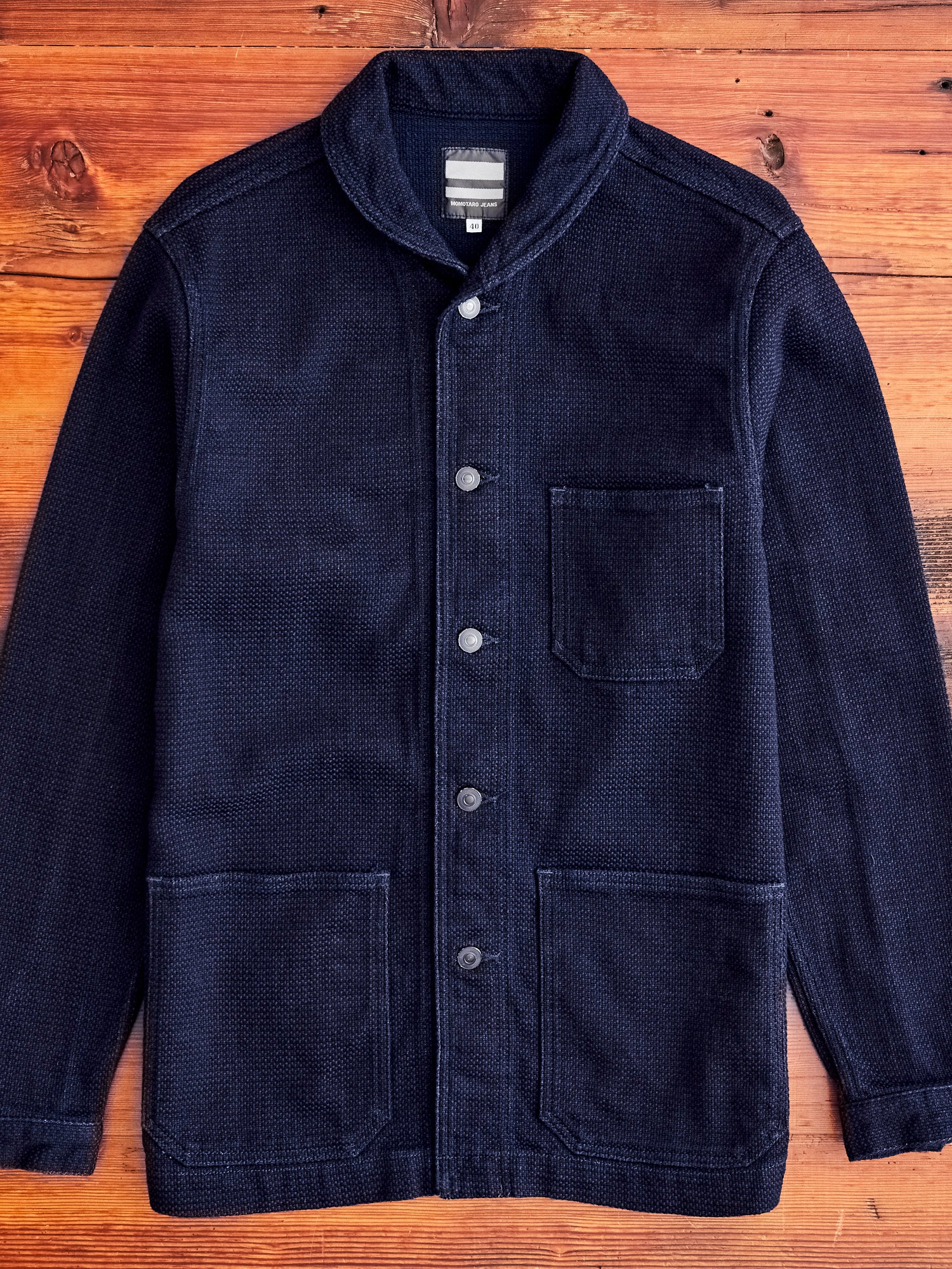 Dobby Sashiko Coverall Coat in Indigo – Blue Owl Workshop