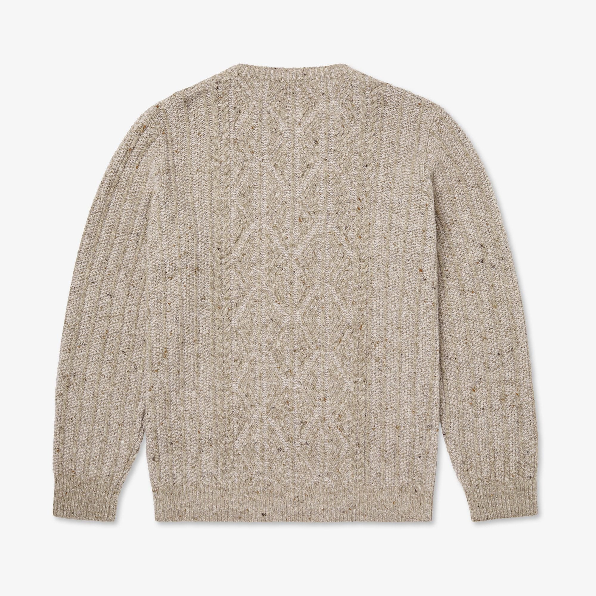 Inis Meáin】Cashmere Patented Aran Sweater Natural Beige – Blue