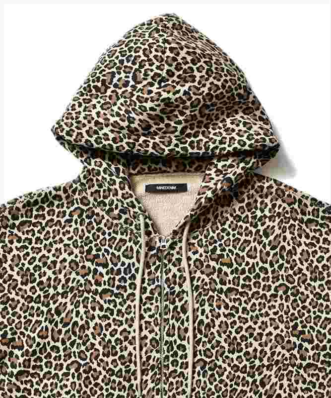 MINEDENIM Leopard Zip Hoodie