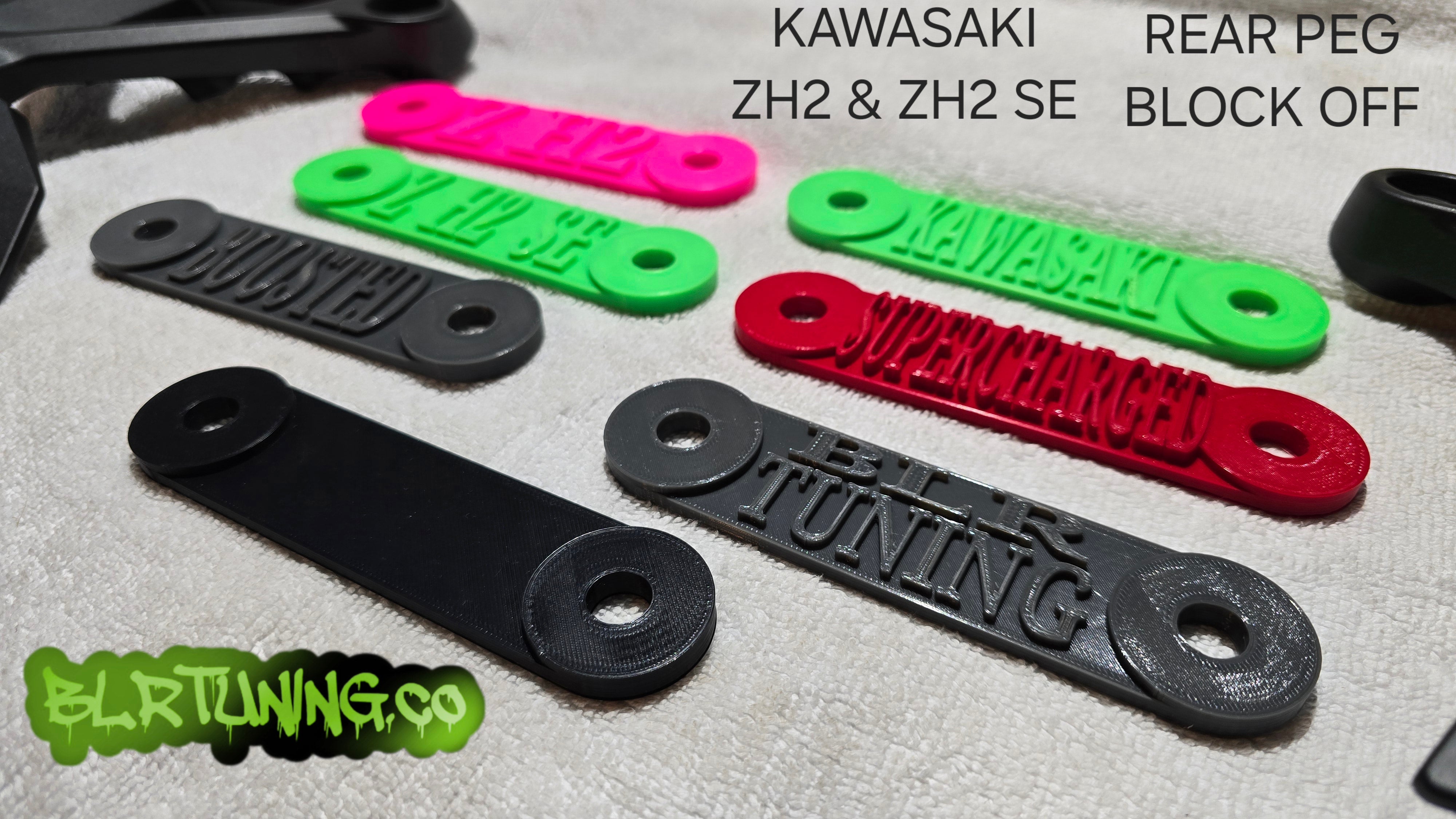 KAWASAKI Z H2 REAR PASSENGER PEG DELETE BLOCK OFF PLATES – BLR TUNING