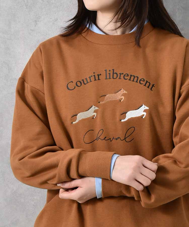 cheval刺繍スウェット | Bleu Bleuet（ブルーブルーエ）公式通販