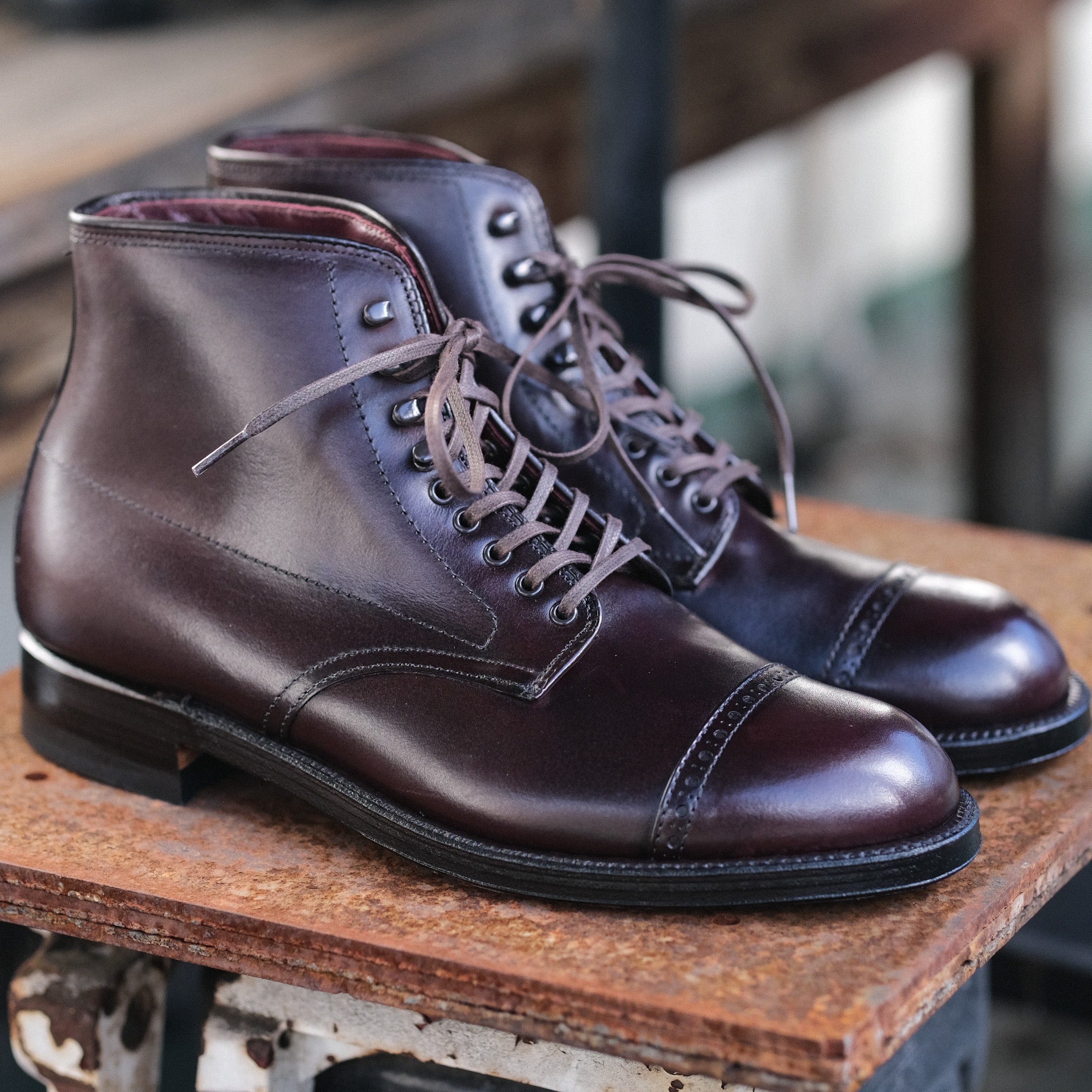 Alden x Brogue 5ZP Army Boot (Burgundy Calf) – BROGUE
