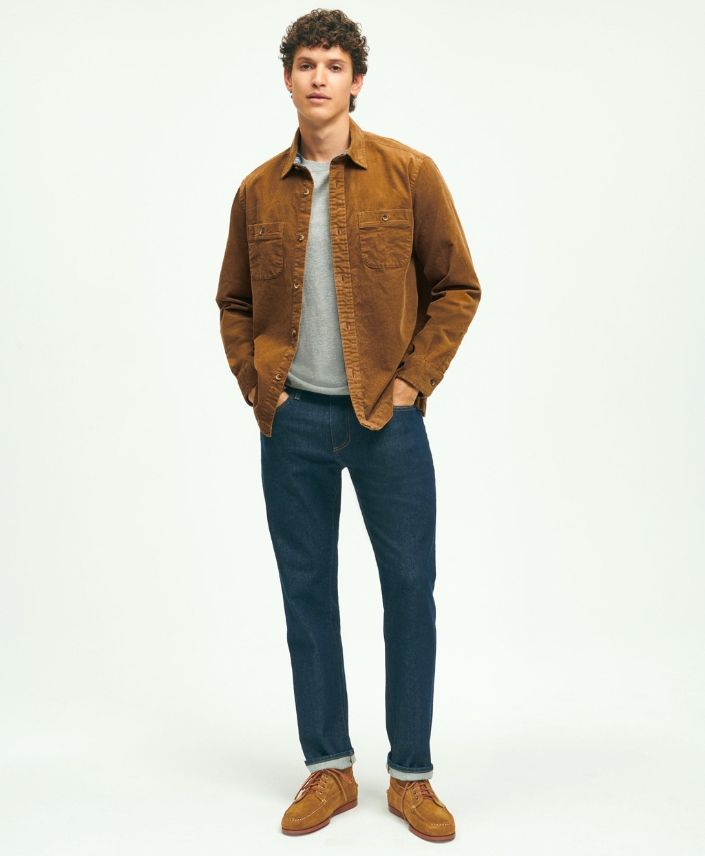 ストレッチコットン 15-Waleコーデュロイ シャツジャケット | Brooks