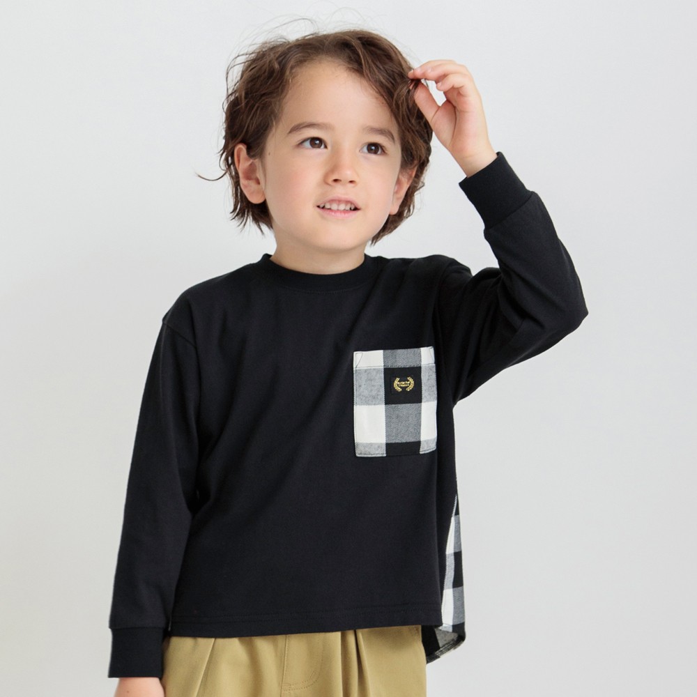 おそろい】チェック柄切替Tシャツ 2024秋冬 ｜子供服&ベビー服