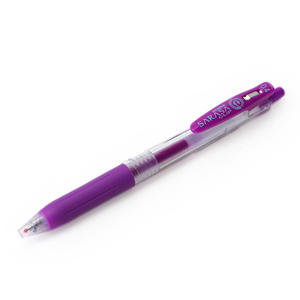 ゼブラ サラサクリップ 0.4mm ジェルボールペン ノック式 インク色:紫