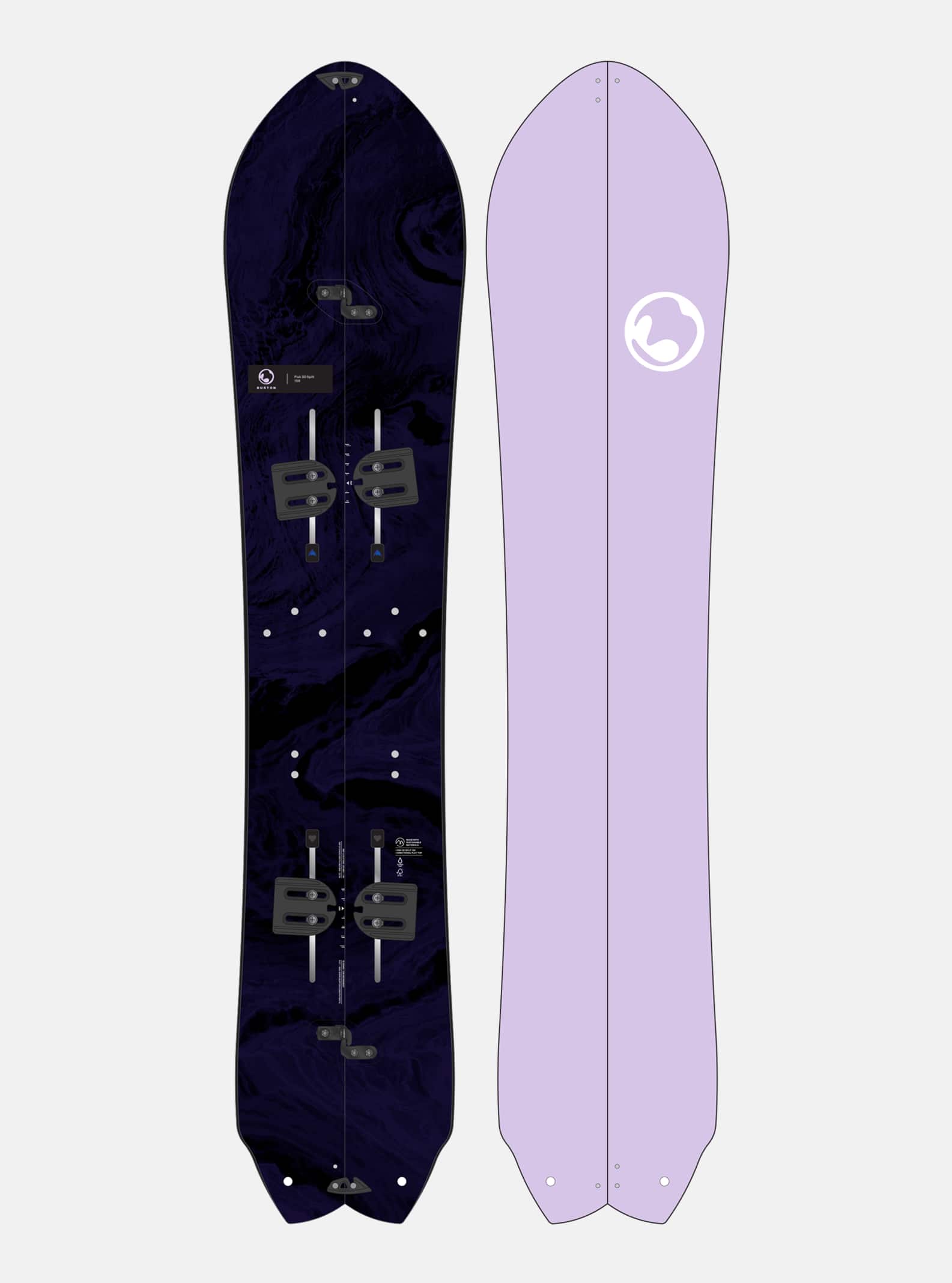 Burton 3D フィッシュ ディレクショナル Flat Top スプリットボード