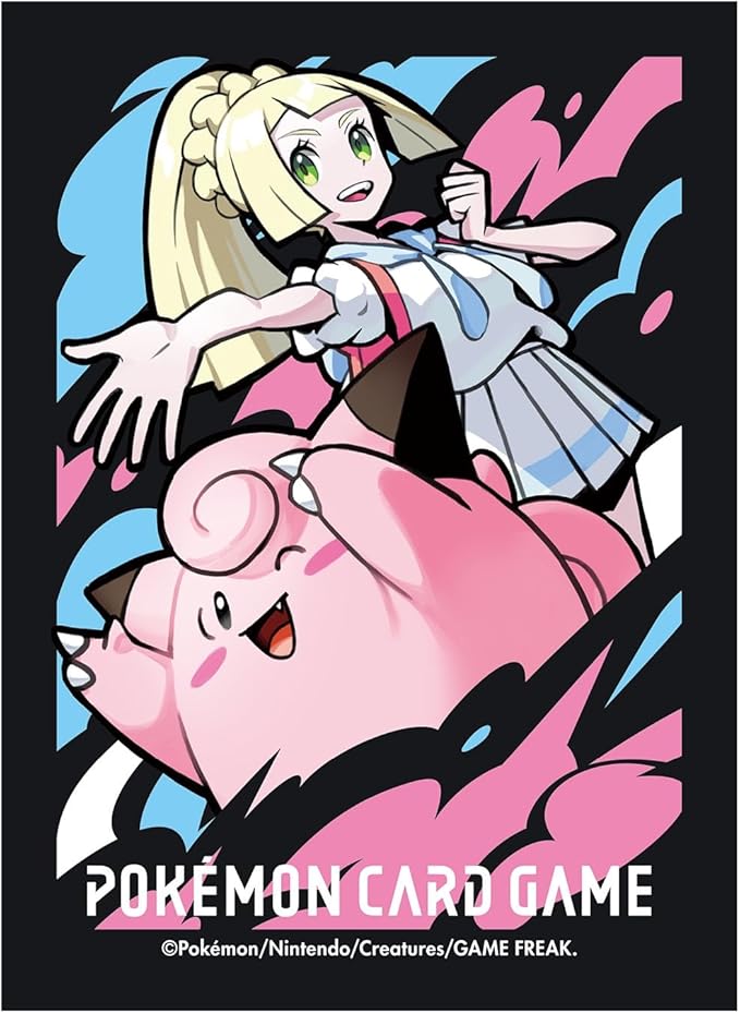 ポケカサプライ】[スリーブ]デッキシールド『リーリエ＆ピッピ』(黒枠