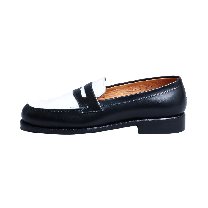 ローファー | 99036 / BLACK & WHITE CALF (LEATHER SOLE) - Jalan