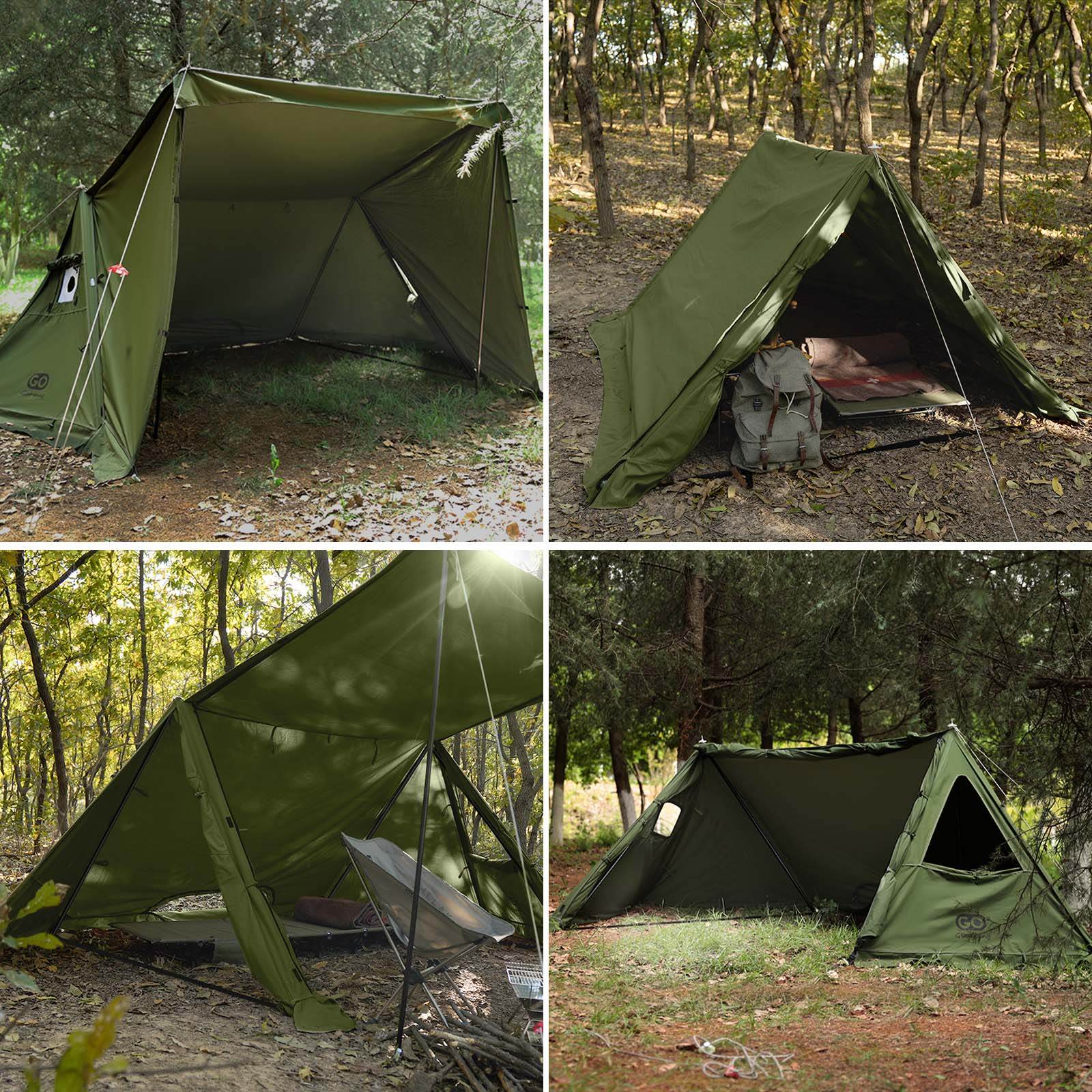 タイムセール中】G・G PUP/2.0パップテント専用の二又ポールと横接続