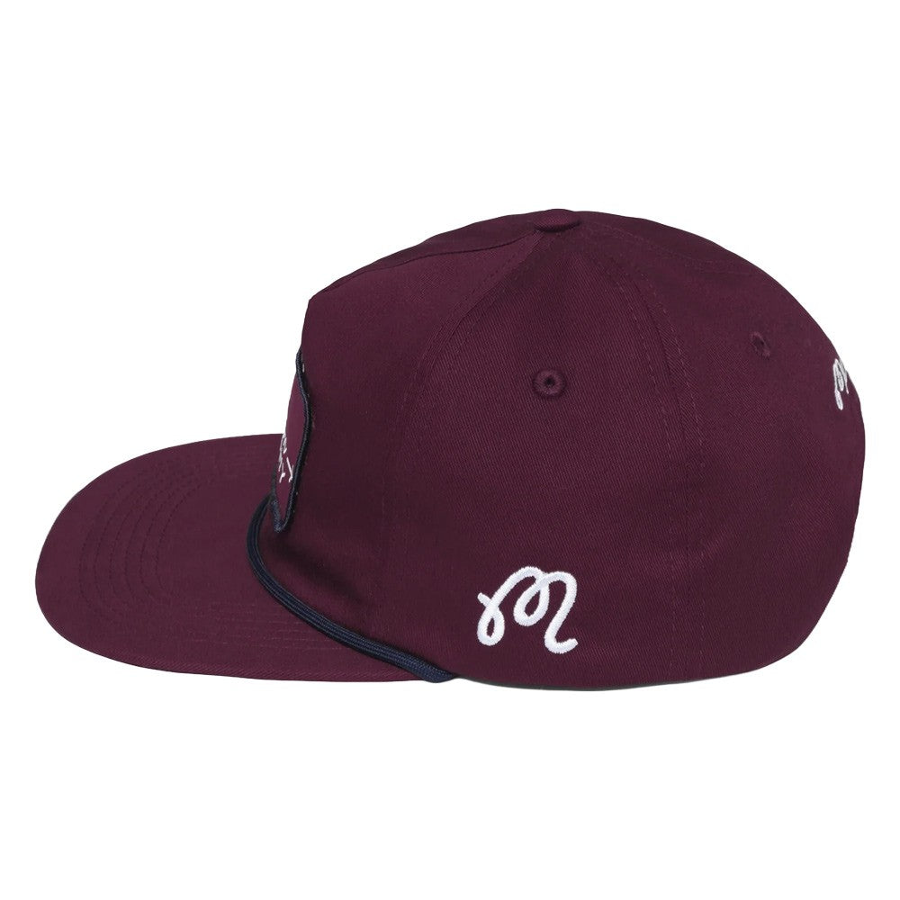 Malbon Trophy Twill Rope Golf Cap Burgundy - FW24 Men – Golfio
