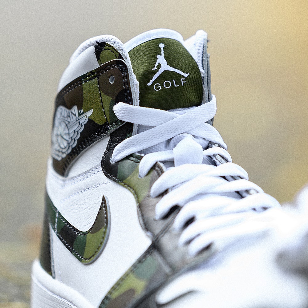Nike Golf Shoes - Air Jordan 1 High G - White - Olive Camo 2024