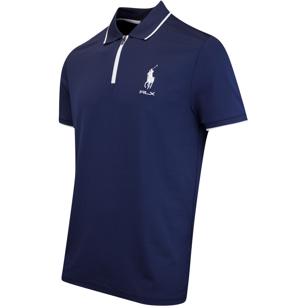RLX Golf Shirt - RL Tour Pro Logo QZ Pique - Refined Navy SS25