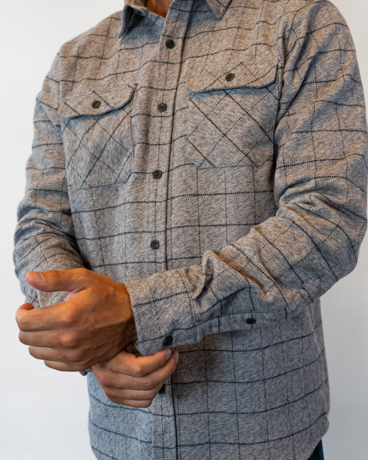 Soft Flannel Shirt for Men, Grand Flannel in Pewter Plaid – MuskOx