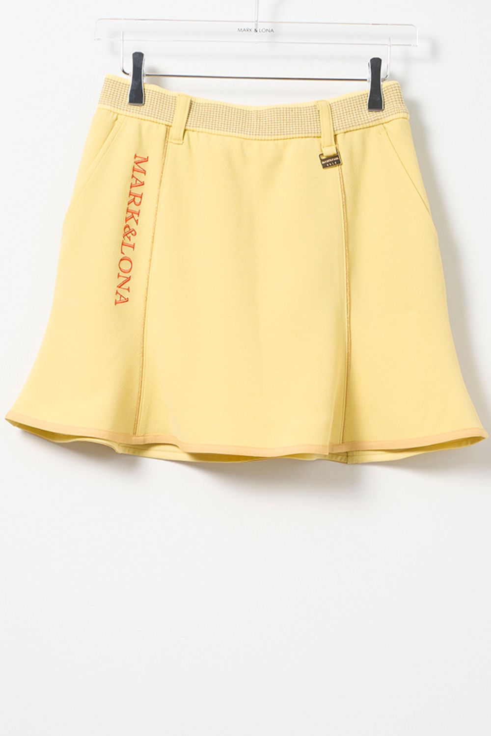 美品 MARK&LONA ウォッシュ加工 ゴルフスカート 美品 MARK&LONA
