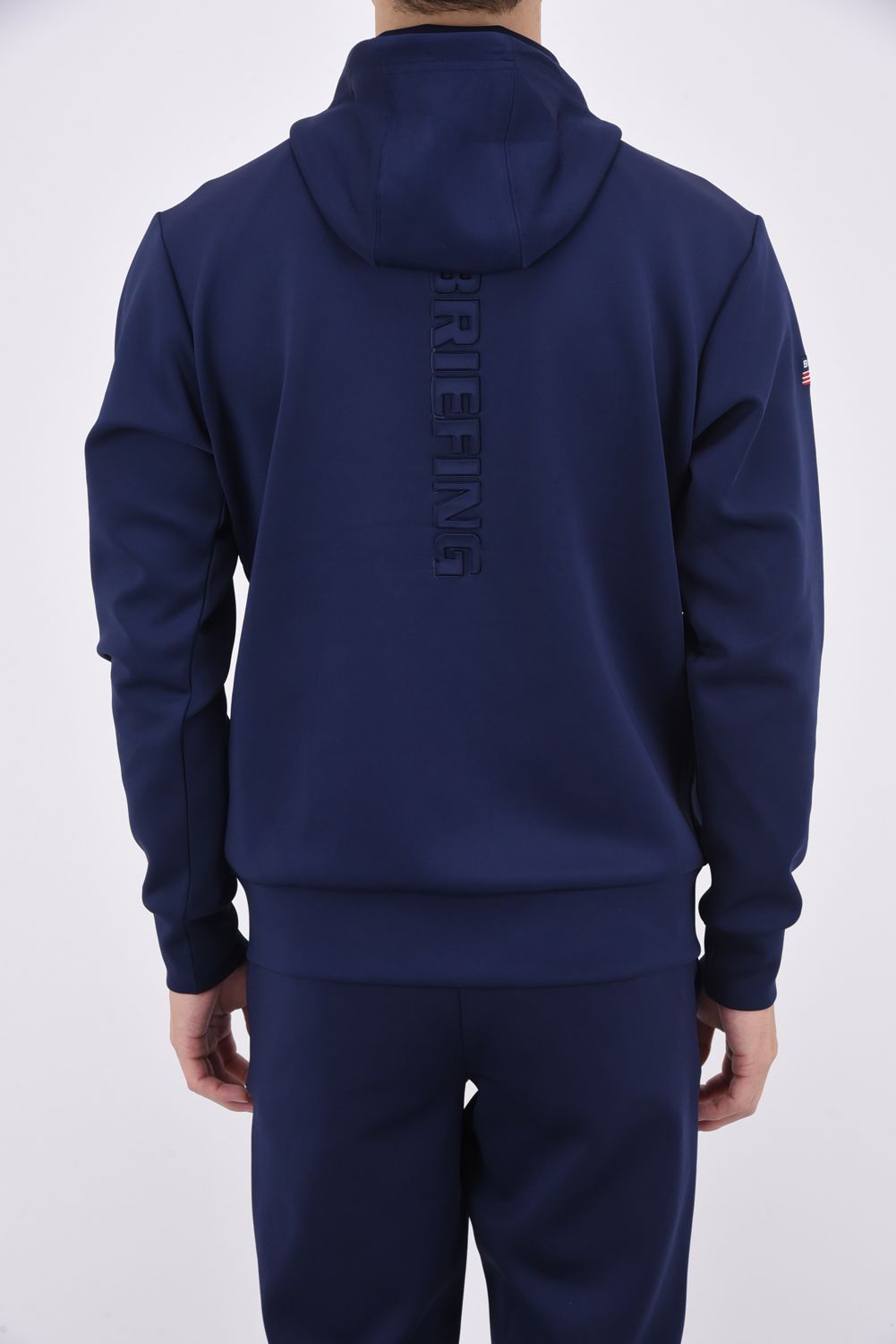 ookuwaman 】BRIEFING 3Dロゴ パーカー ネイビー L ookuwaman