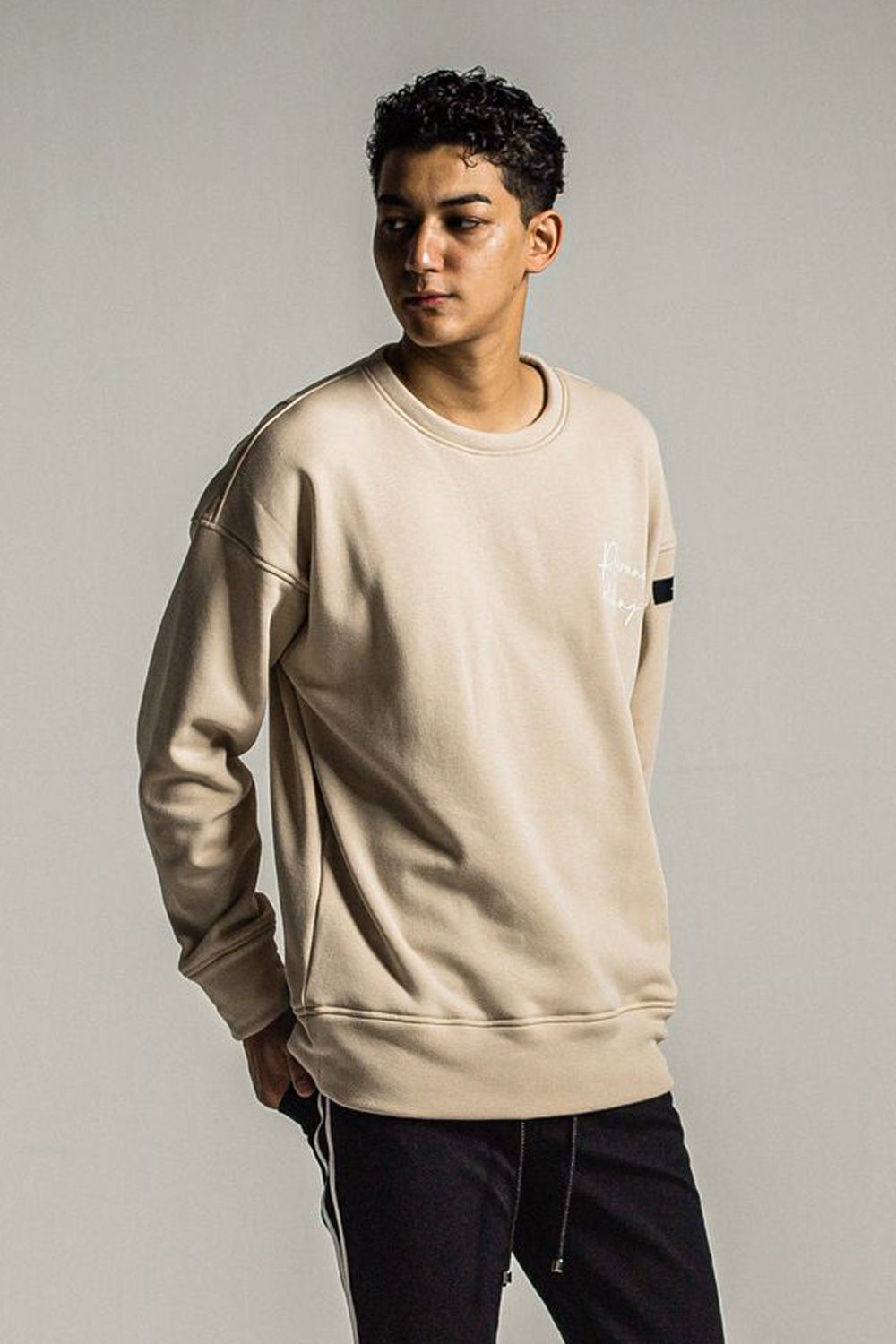 RESOUND CLOTHING - VELOURS FLEECE DORP TRAINER / アイコンロゴ 裏