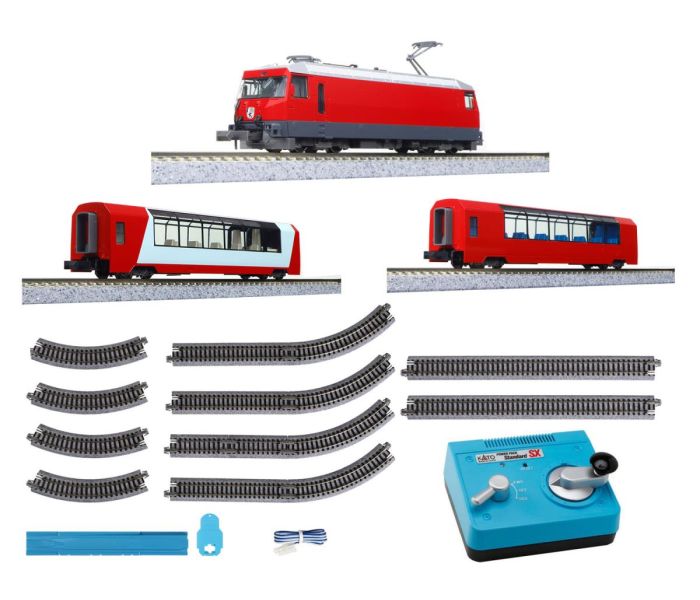 RhB Ge4/4 Glacier Express Train Set VI-Kato-10-025 | Gaugemaster