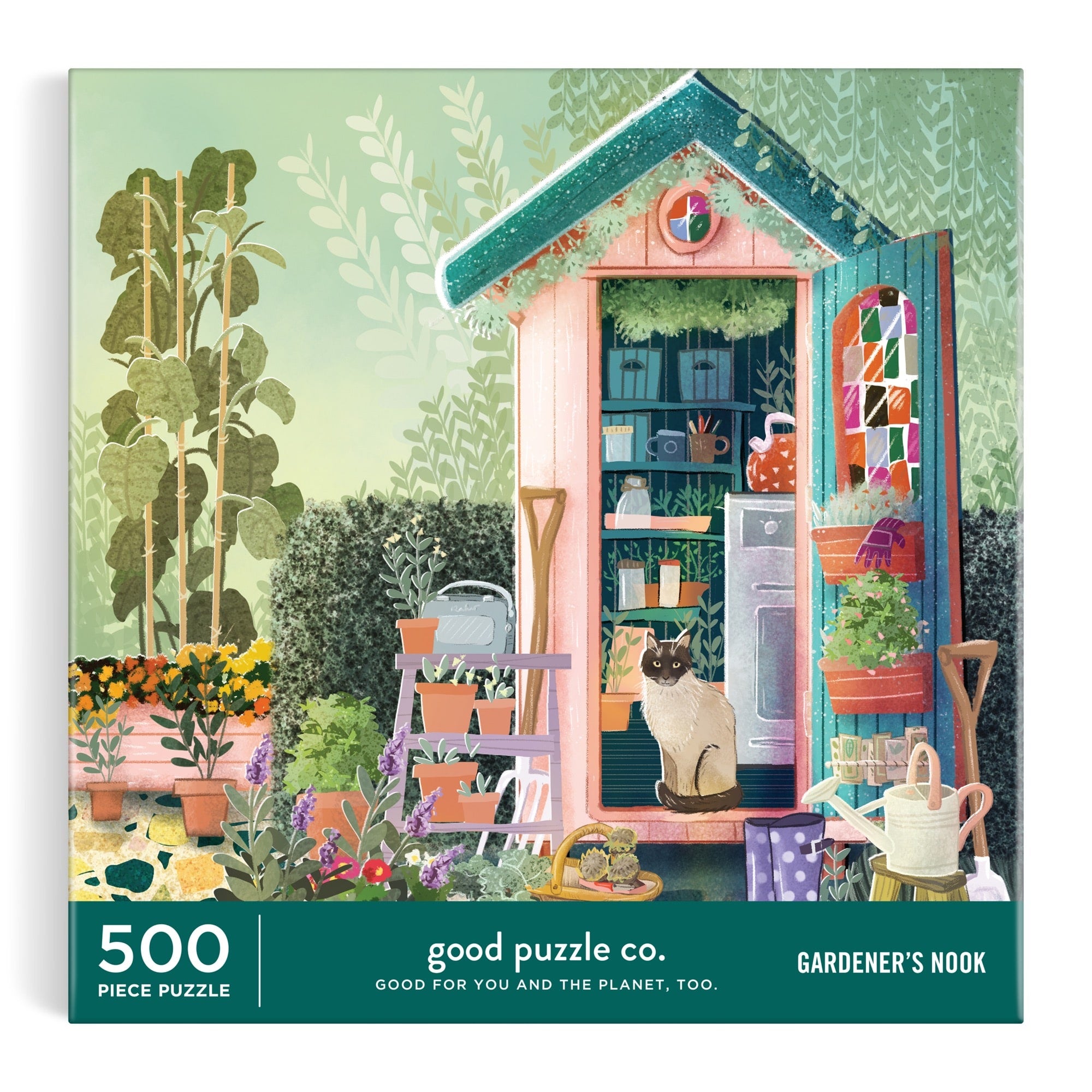 Good Puzzle Co. Gardener's Nook 500pc Puzzle – Galison