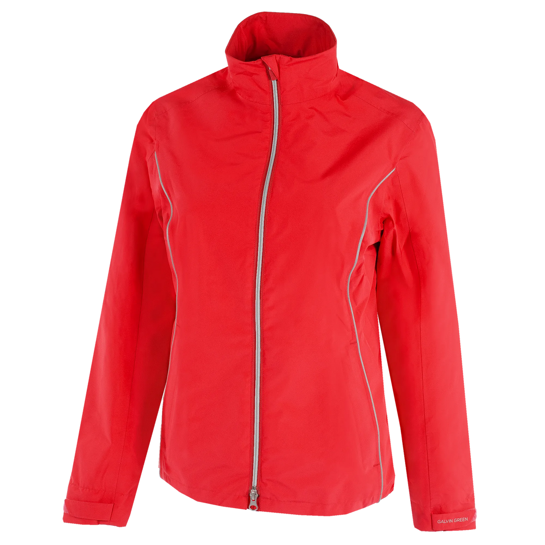 Anya Waterproof golf jacket Red – Galvin Green