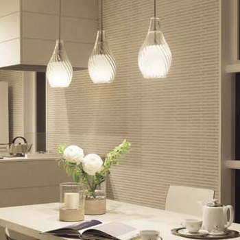 リブガラス ペンダントライト 二重セード 60W｜ダクトレール用｜照明の