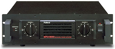 Roland SRA800 stereo power amplifier. Free data sheet by GB Audio