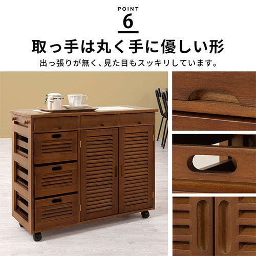 キッチンワゴン 2枚扉タイプ キッチン収納 おしゃれ ぼん家具