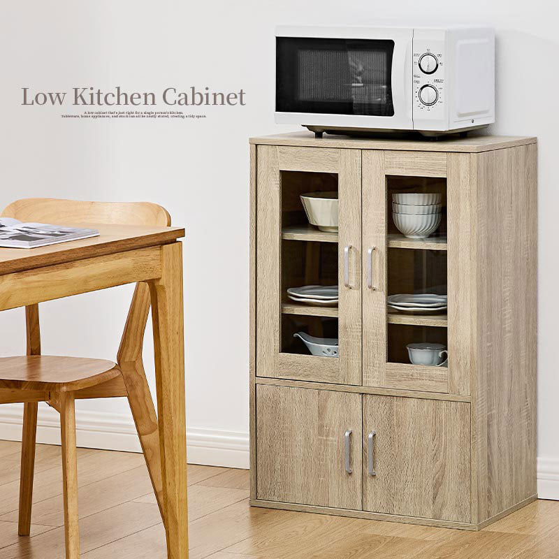 ロータイプ食器棚 キッチン収納 食器棚 おしゃれ ぼん家具 KCB000054