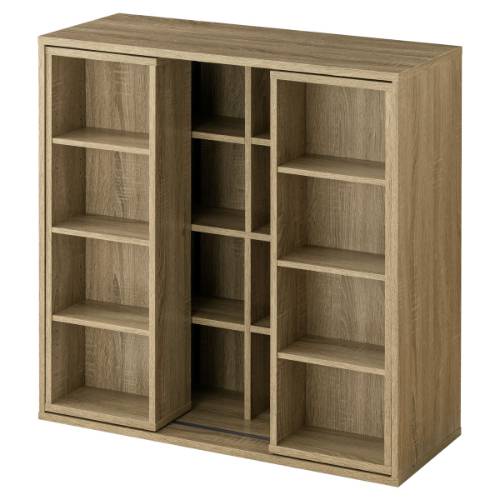 スライド本棚 幅90cm 本棚 ラック おしゃれ ぼん家具 ABE400104