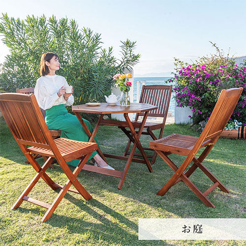 天然木ガーデン チェア 2脚セット ガーデンファニチャー ガーデン