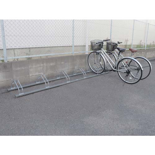 DAIKEN 平置き自転車ラック前輪差込式サイクルスタンド 6台収容ピッチ